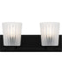 Gray Medium 2-light Bath Light Matte Black