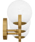 Spherical Large 3-light Bath Light Aged Brass