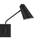 Bray 1-Light Medium Swing Arm Single Light Sconce in Black