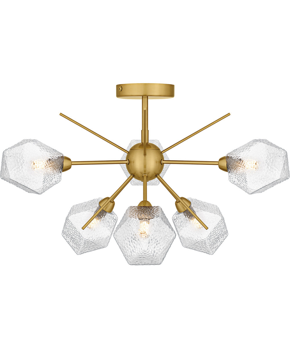 Salvador Extra Large 6-light Semi Flush Mount Brushed Gold