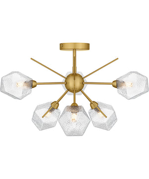 Salvador Extra Large 6-light Semi Flush Mount Brushed Gold