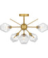 Salvador Extra Large 6-light Semi Flush Mount Brushed Gold