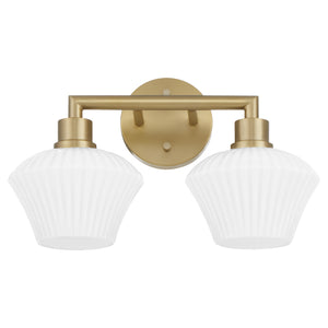 Cassini 2-light Bath Vanity Light Aged Brass