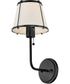 Clarke 1-Light Medium Single Light Sconce in Black