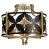 Mariposa 3-light Pendant Matte Black w/Aged Brass