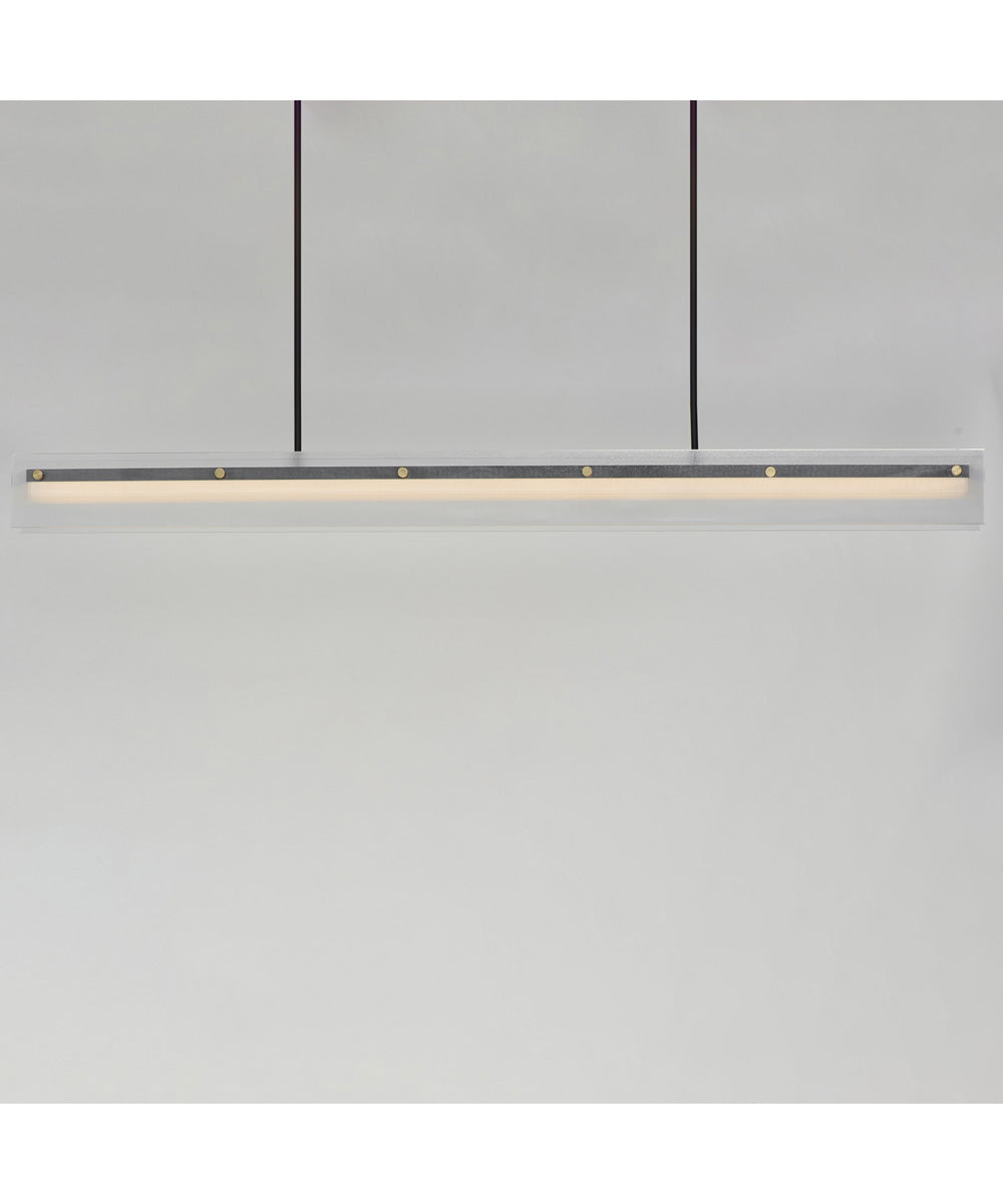 Spectre 61.5 inch Linear Pendant Black / Natural Aged Brass