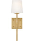 Saunders 1-Light Medium Sconce in Lacquered Brass