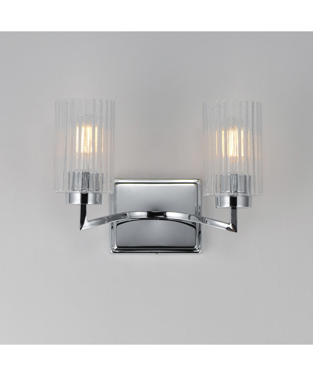 Rigata 2-Light Wall Sconce Polished Nickel