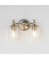 Swirl 2-Light Wall Sconce Satin Champagne