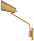 Bray 1-Light Medium Swing Arm Single Light Sconce in Lacquered Brass