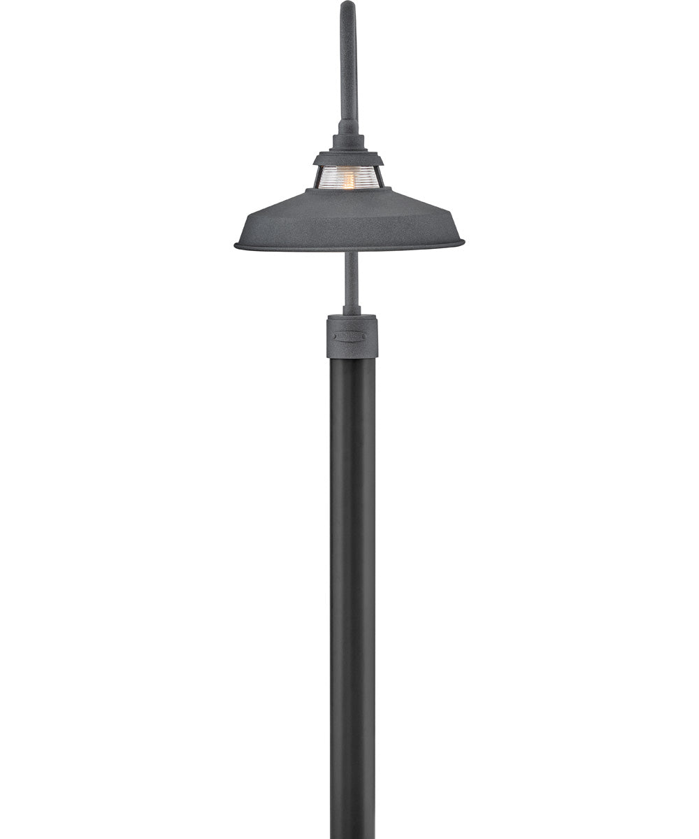 Troyer 1-Light Medium Post Mount Lantern in Aged Zinc