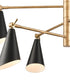 Luca 6-Light chandelier  Natural Brass / Matte Black