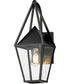 Bavaria 1-Light Small Outdoor Wall Sconce Black