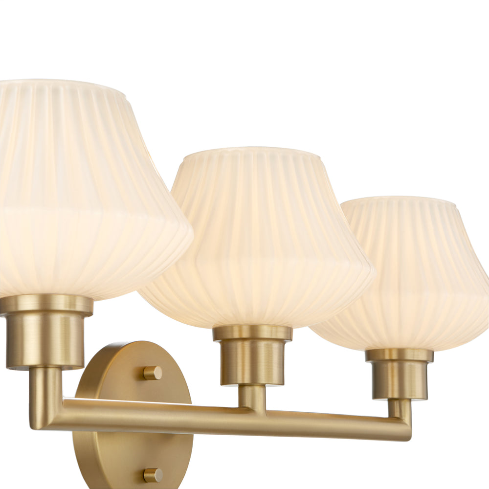 Cassini 3-light Bath Vanity Light Aged Brass