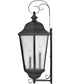 Edgewater 4-Light Extra Large Wall Mount Lantern in Black