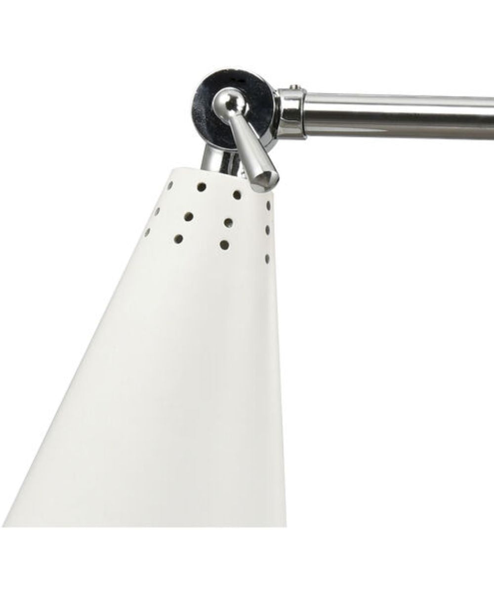 Luca 1-Light sconce  Polished Chrome / White