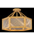 Sura 4-Light Medium Semi-Flush Mount in Distressed Brass