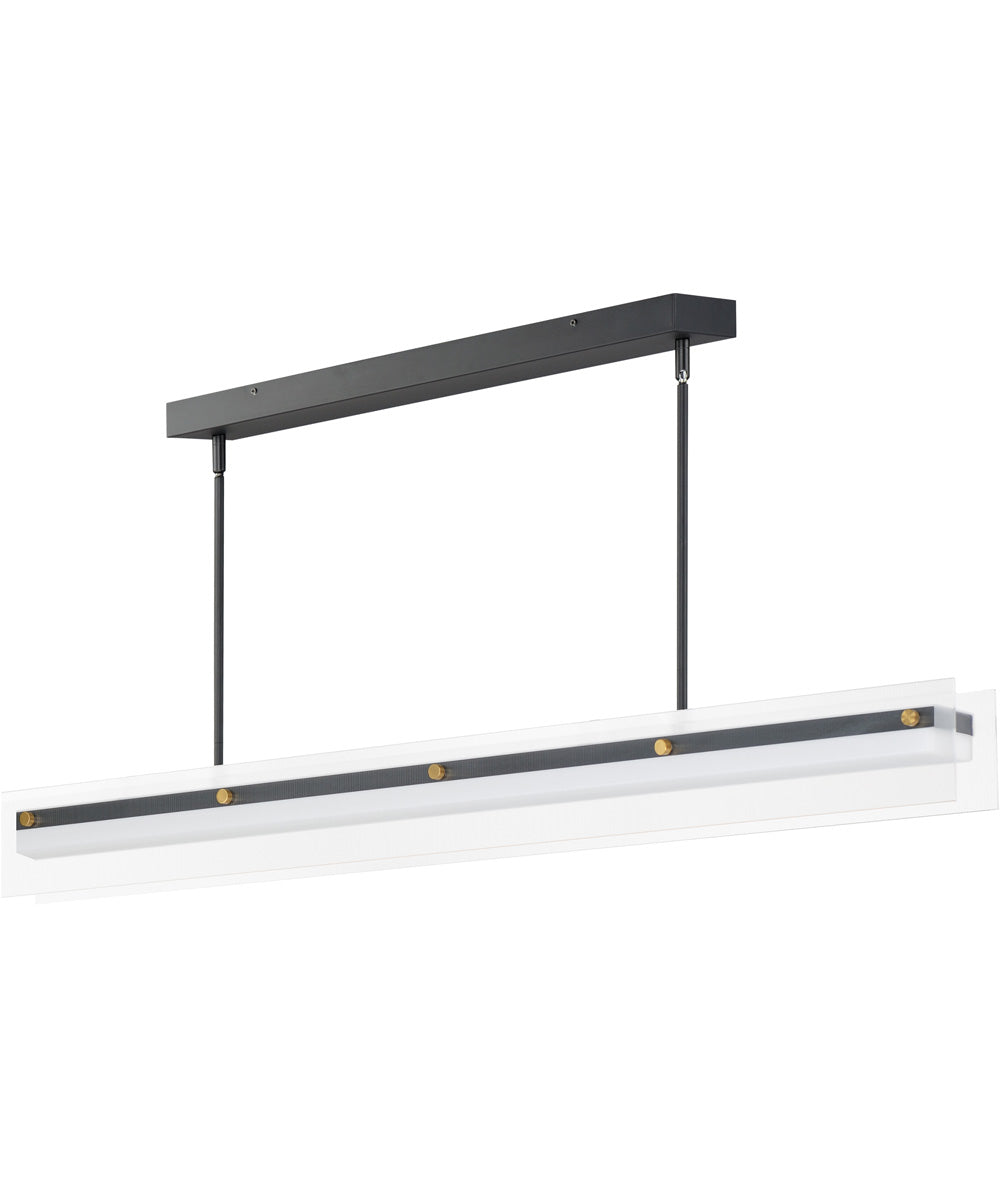 Spectre 48 inch Linear Pendant Black / Natural Aged Brass