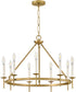 Copley 9-Light Medium Ring Chandelier in Lacquered Brass