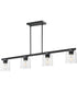 Scoop 4-Light Linear Pendant Black