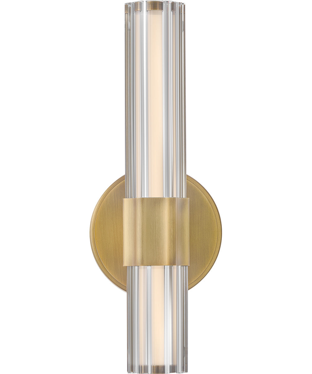 Georgette LED-Light Medium LED Sconce in Lacquered Brass