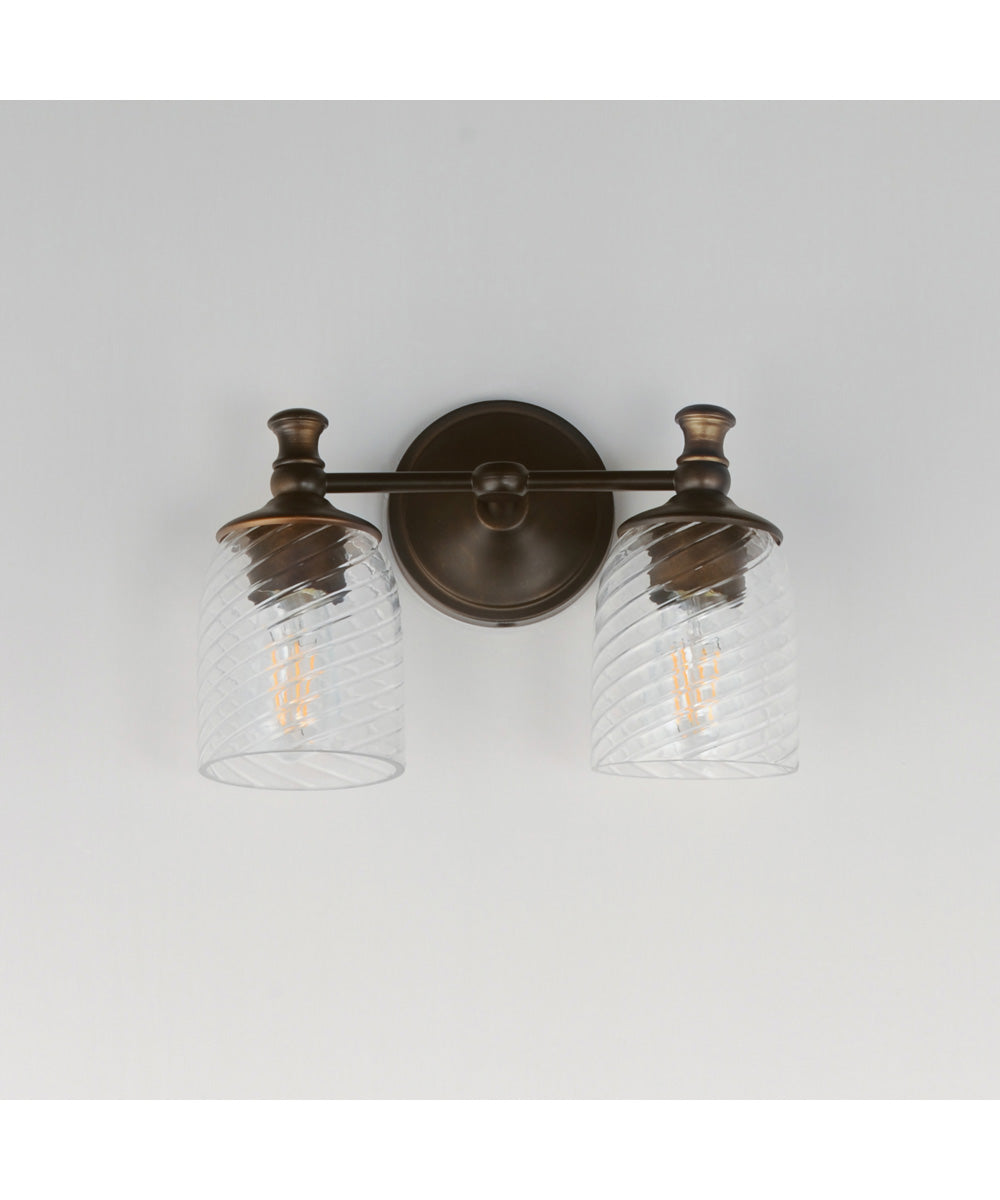 Swirl 2-Light Wall Sconce Antique Bronze