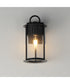 Windsor 1-Light Small Outdoor Wall Sconce Black Patina