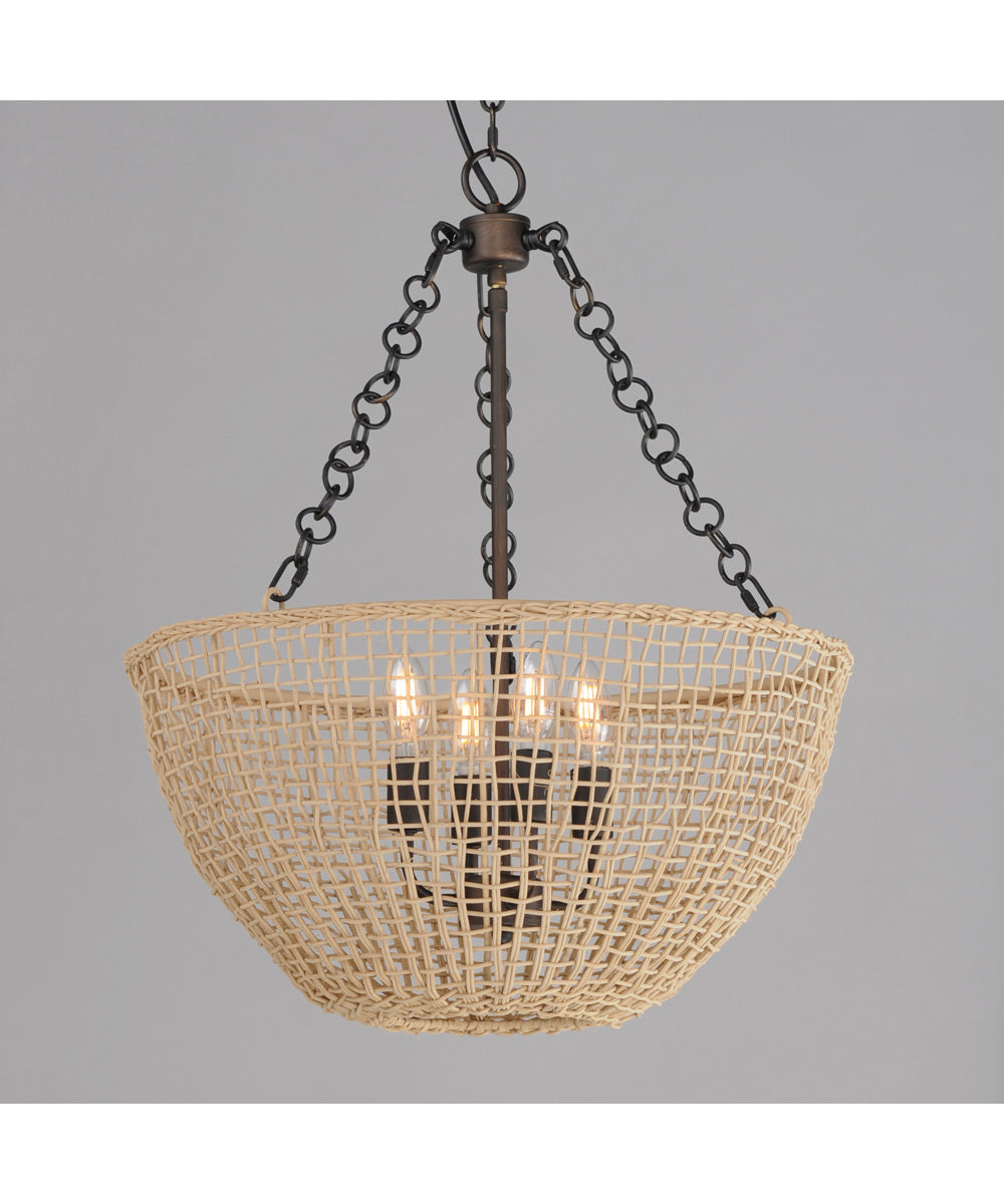 Cestino 4-Light Pendant Antique Bronze