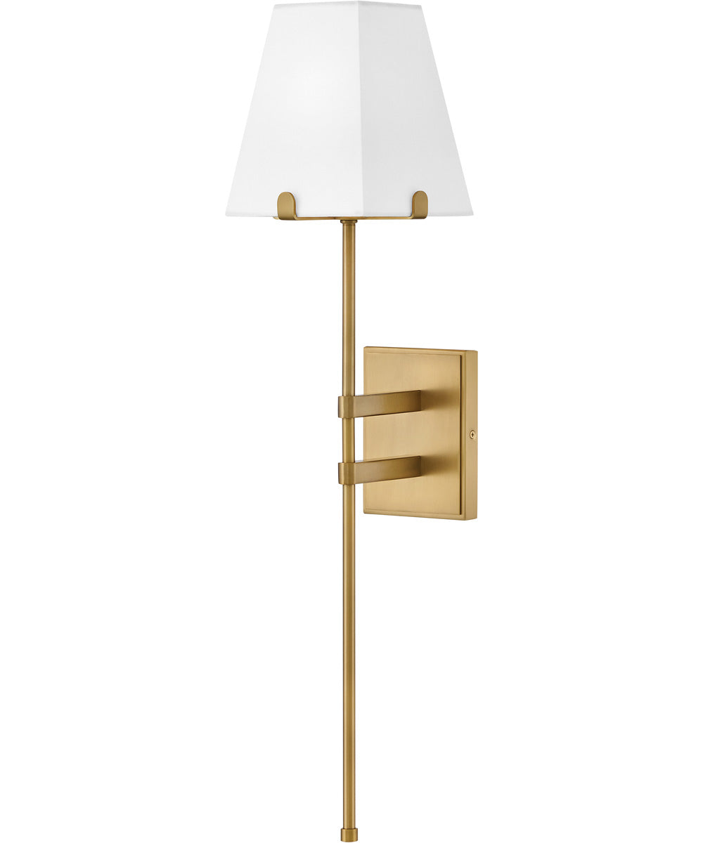 Benton 1-Light Large Single Light Sconce in Lacquered Brass