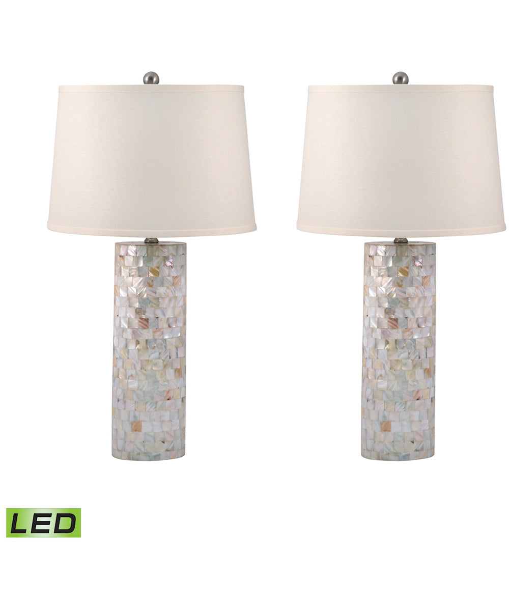 Mother of Pearl 28'' High 2-Light Table Lamp - Set of 2 Natural