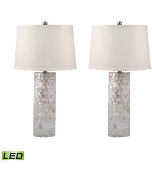 Mother of Pearl 28'' High 2-Light Table Lamp - Set of 2 Natural