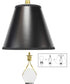 5x10x8.5" CLIP-ON FITTER Black Parchment Empire Lampshade