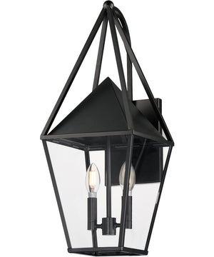 Bavaria Large 2-Light Outdoor Wall Sconce Black