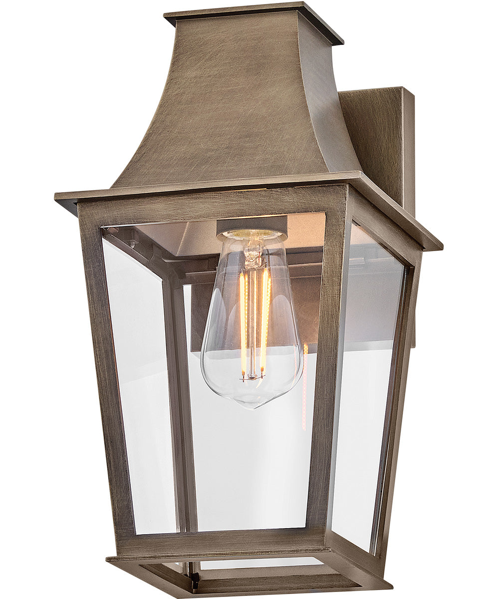 Georgetown 1-Light Small Wall Mount Lantern in Burnished Bronze