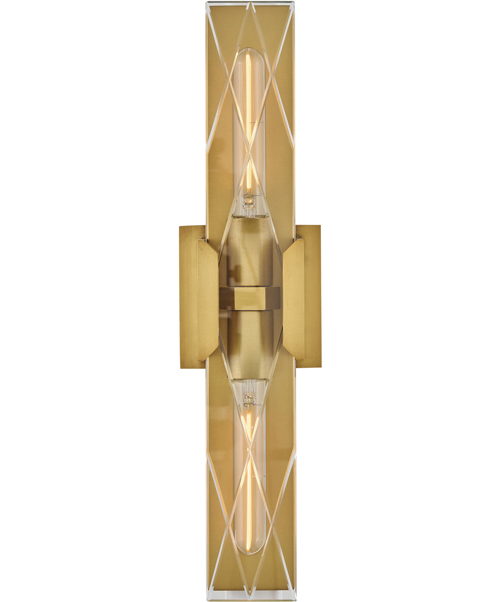 Monte 2-Light Large Two Light Sconce in Heritage Brass