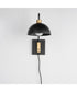 Thelonious 1-Light Wall Sconce Black / Natural Aged Brass