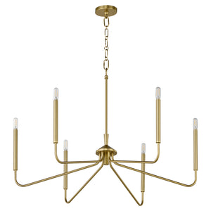 Providence 6-light Chandelier Aged Brass