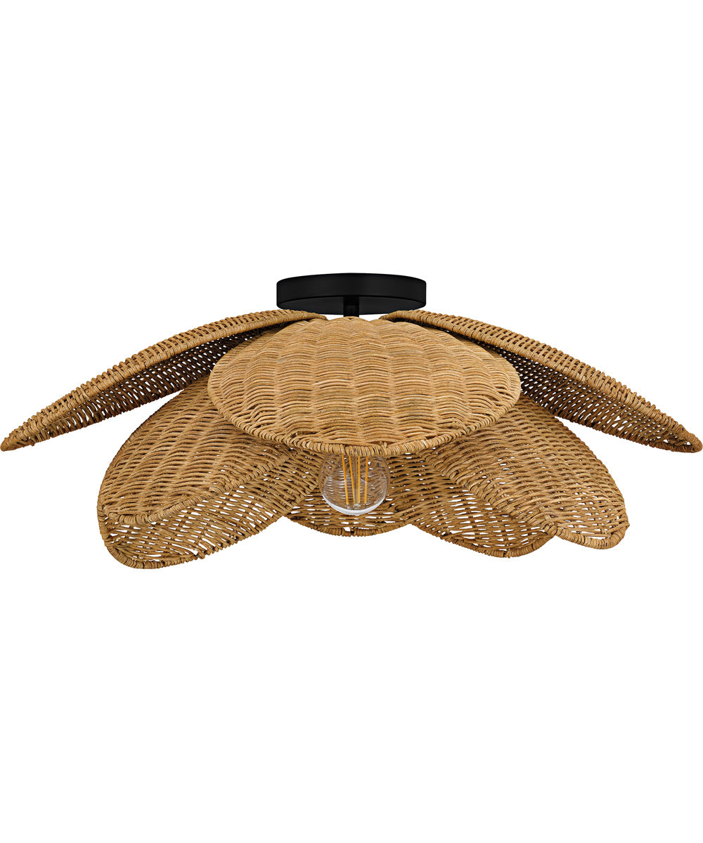 Willa Extra Large 1-light Semi Flush Mount Matte Black