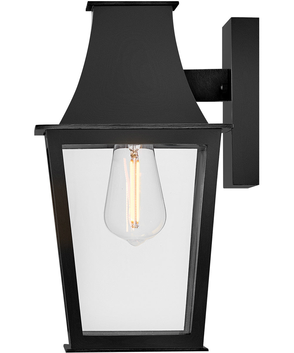 Georgetown 1-Light Small Wall Mount Lantern in Black