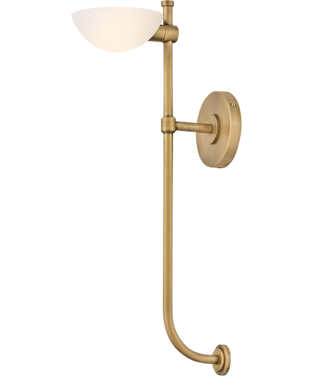 Merit 1-Light Large Single Light Sconce in Heritage Brass