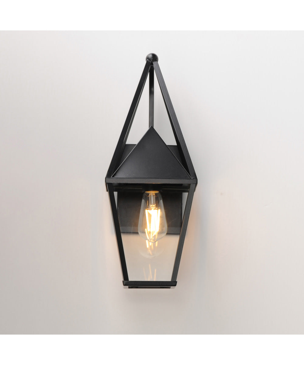 Bavaria 1-Light Small Outdoor Wall Sconce Black