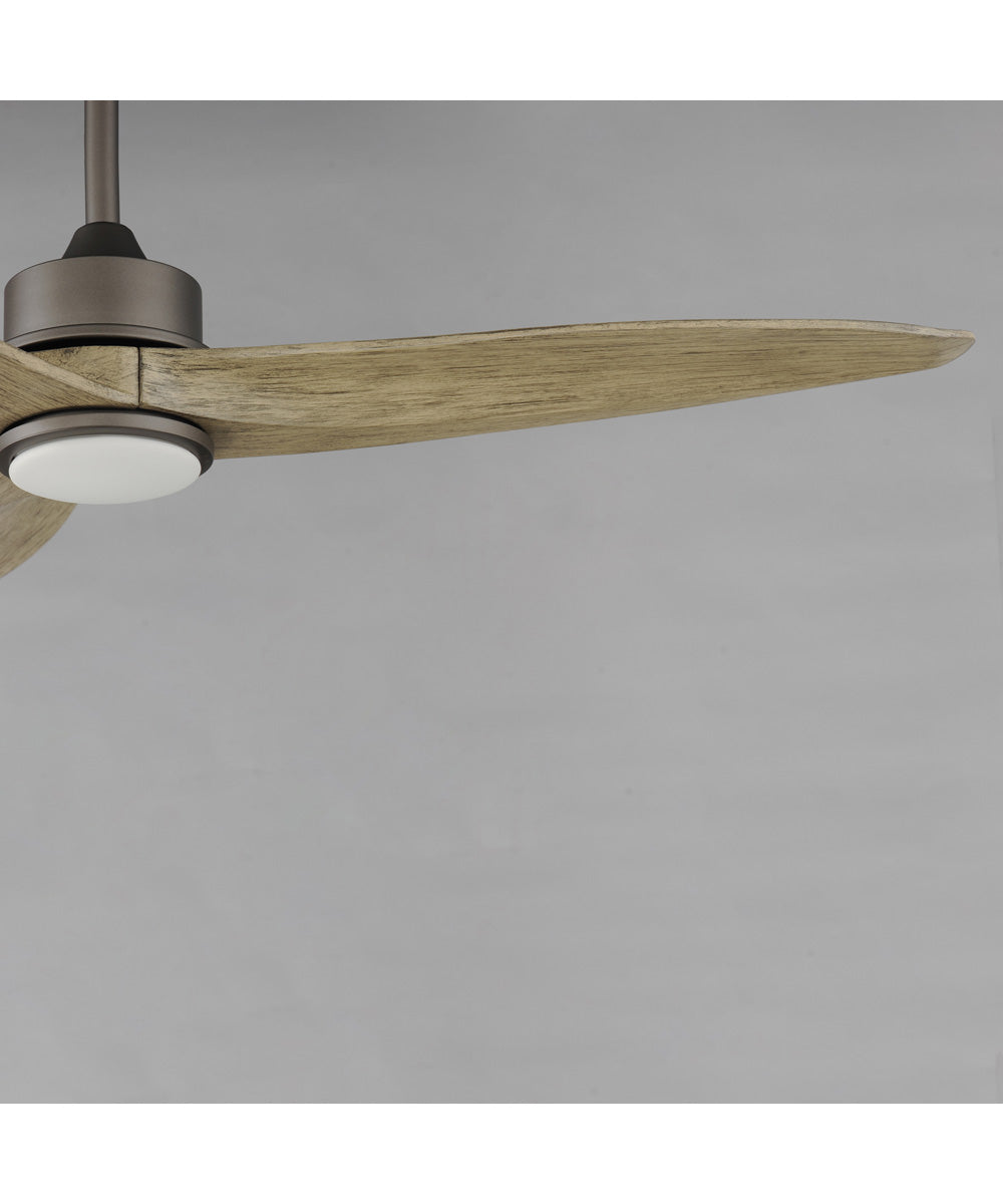 Woodwind 52 inch Solid Wood Blade Fan w LED Light Kit Charcoal Bronze