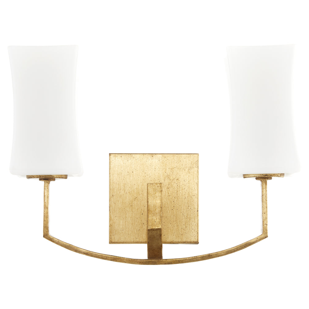 Ayala 2-light Wall Mount Light Fixture Gold Leaf