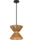 Serena 1-Light Lighting Flat Black/Walnut