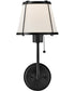 Clarke 1-Light Medium Single Light Sconce in Black