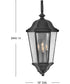 Edgewater 4-Light Extra Large Wall Mount Lantern in Black