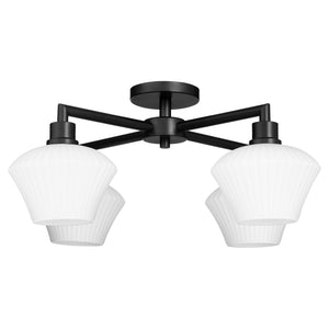 Cassini 4-light Ceiling Flush Mount Matte Black