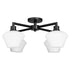 Cassini 4-light Ceiling Flush Mount Matte Black