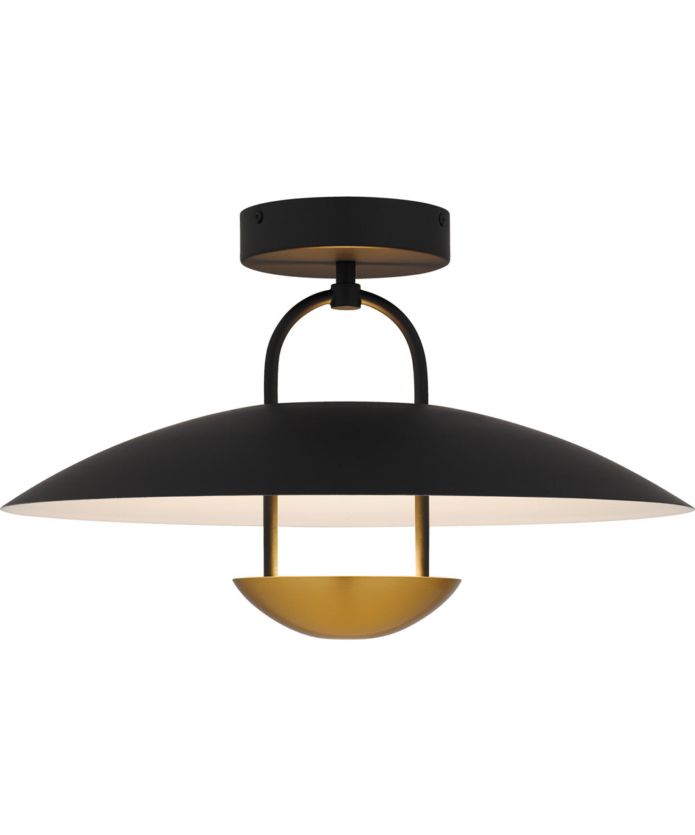 Bingham Large Semi Flush Mount Matte Black