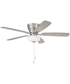 Wheeler 52 2-Light Bowl 2-Light Fan Brushed Polished Nickel